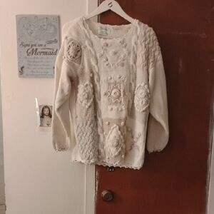 Chic Cream Textured Sweater